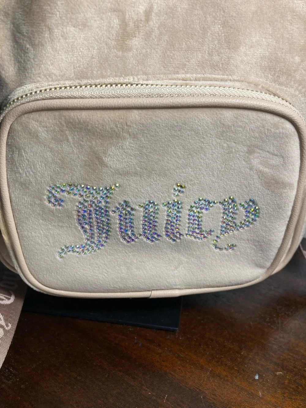 Juicy Couture Cream Juicy Couture Obsession Velour Backpack